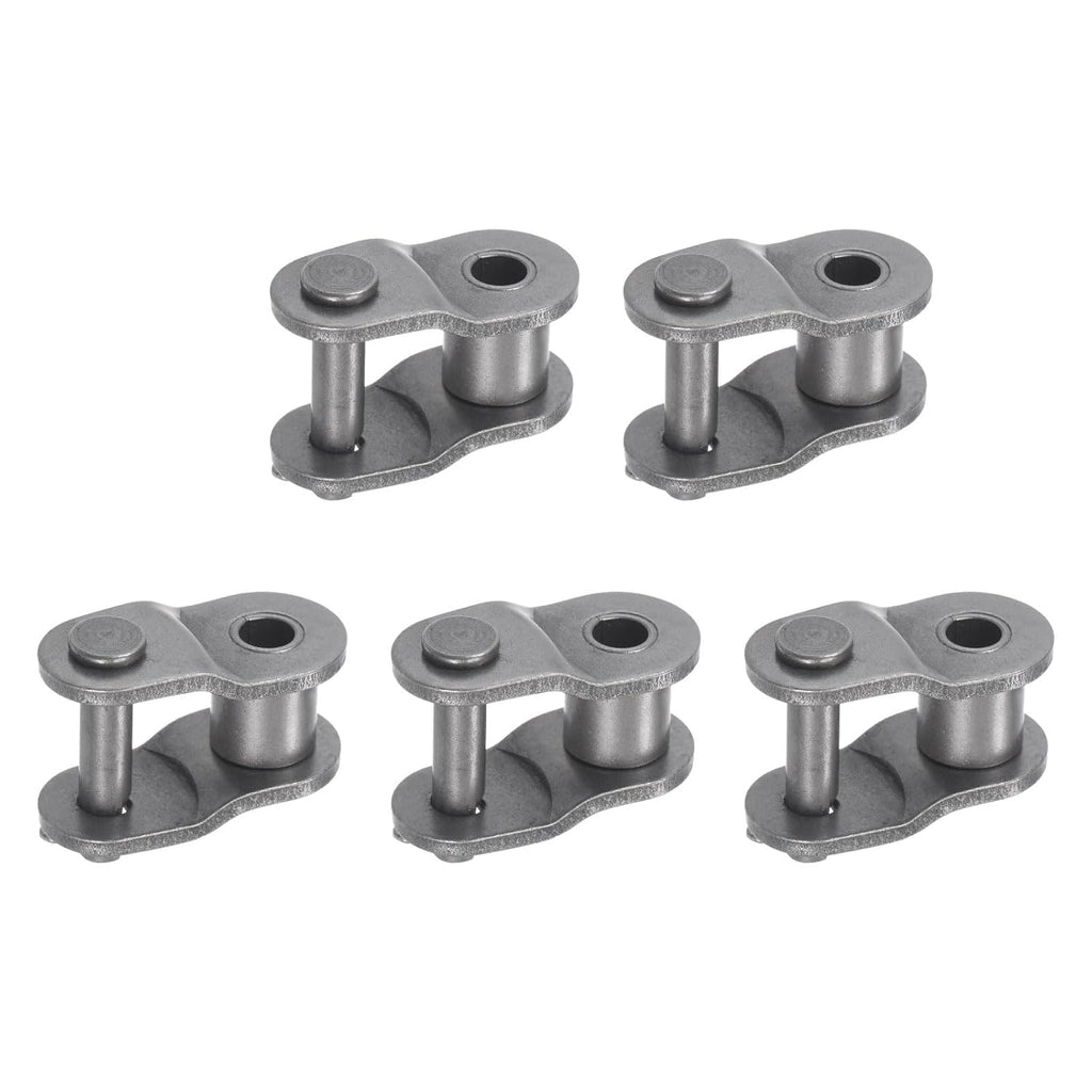 uxcell 5Pcs #80 Chain Offset Half Link Roller, 1" Pitch Carbon Steel, Standard Chain End Connector Split Links for 16A Chain
