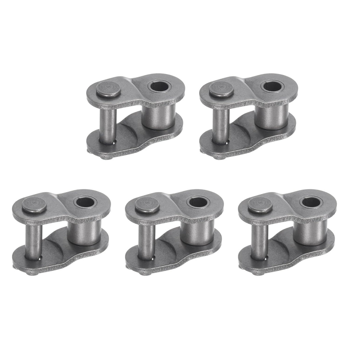 uxcell 5Pcs #80 Chain Offset Half Link Roller, 1" Pitch Carbon Steel, Standard Chain End Connector Split Links for 16A Chain