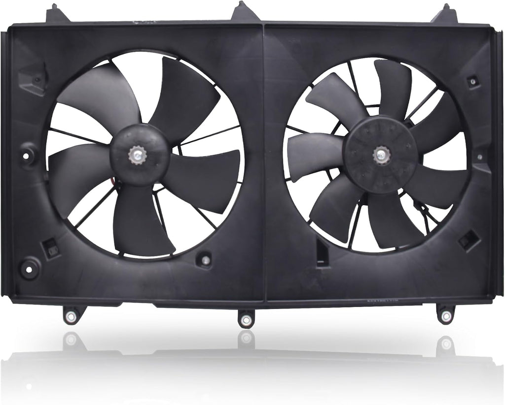 PartsFlow Radiator Cooling Fan Assembly Compatible with 2003 2004 2005 2006 2007 Honda Accord (DX Sedan&EX Coupe&EX Sedan&LX Coupe&LX Sedan) 2.4L 620-225