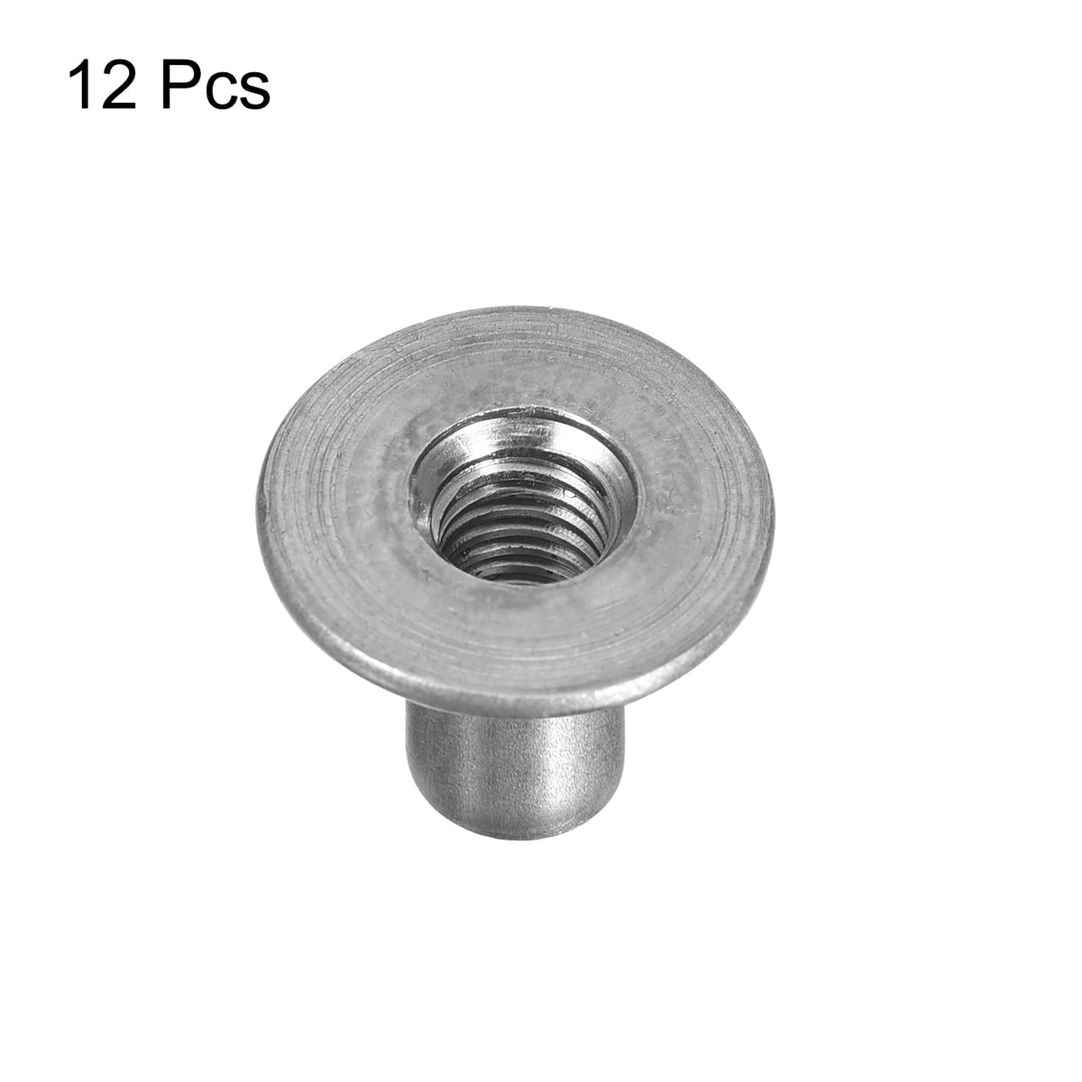 uxcell M8 T-Nuts, 12pcs Carbon Steel Tee Nuts, Round Base Weld Nut
