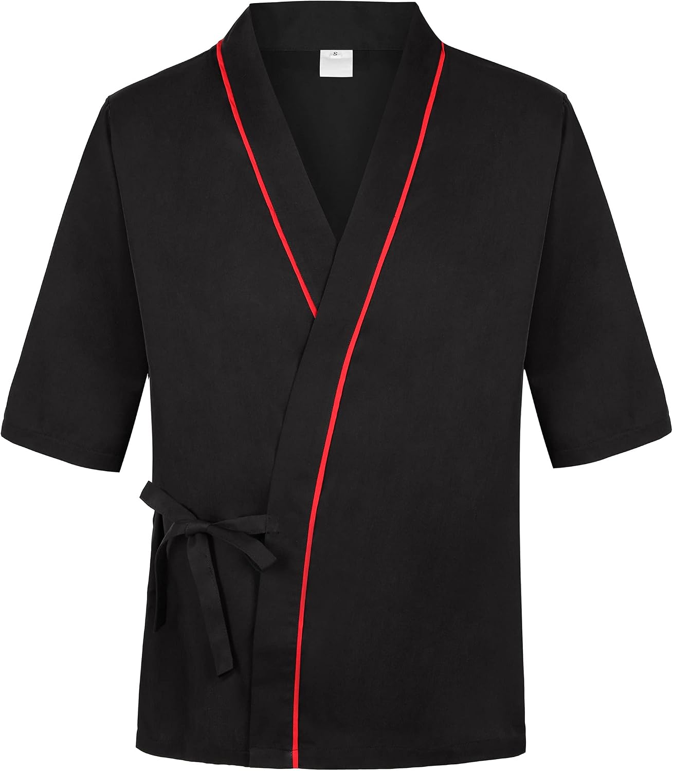 Sushi Chef Coat Unisex 3/4 Sleeve Japanese Chef Kimono Restaurant Uniform for Men and Women