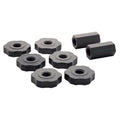 9.Solutions Mini Rigging Rod Set Nuts, Long Nuts, Finger Nuts, Anodized Aluminum, 9.VBROD4