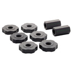 9.Solutions Mini Rigging Rod Set Nuts, Long Nuts, Finger Nuts, Anodized Aluminum, 9.VBROD4