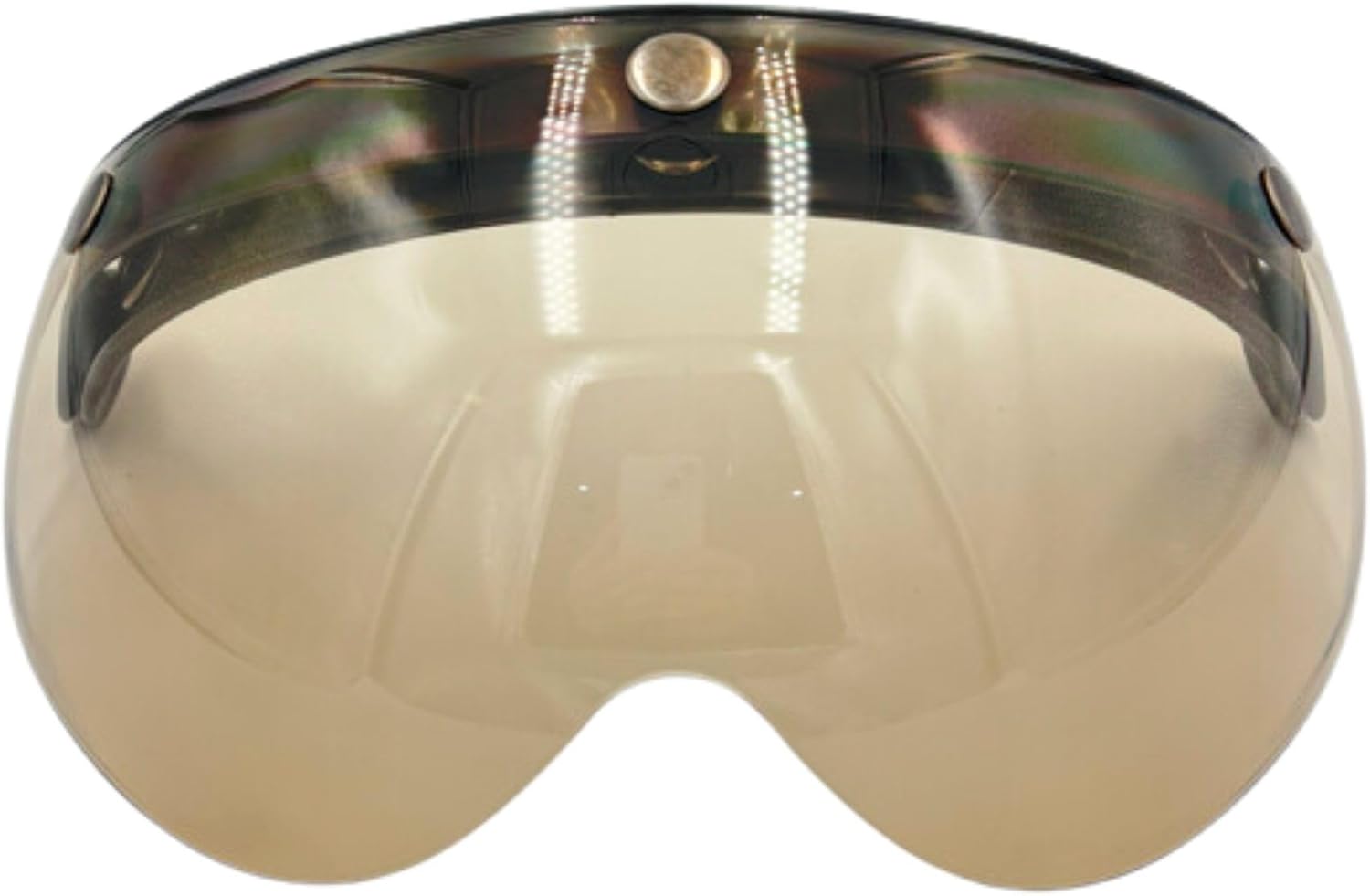 (1PCS) 3-Snap Removable Motorcycle Helmet Visor/Shied with Flip-Up Tinted Bubble Lens | Universal, Retro, Windproof &