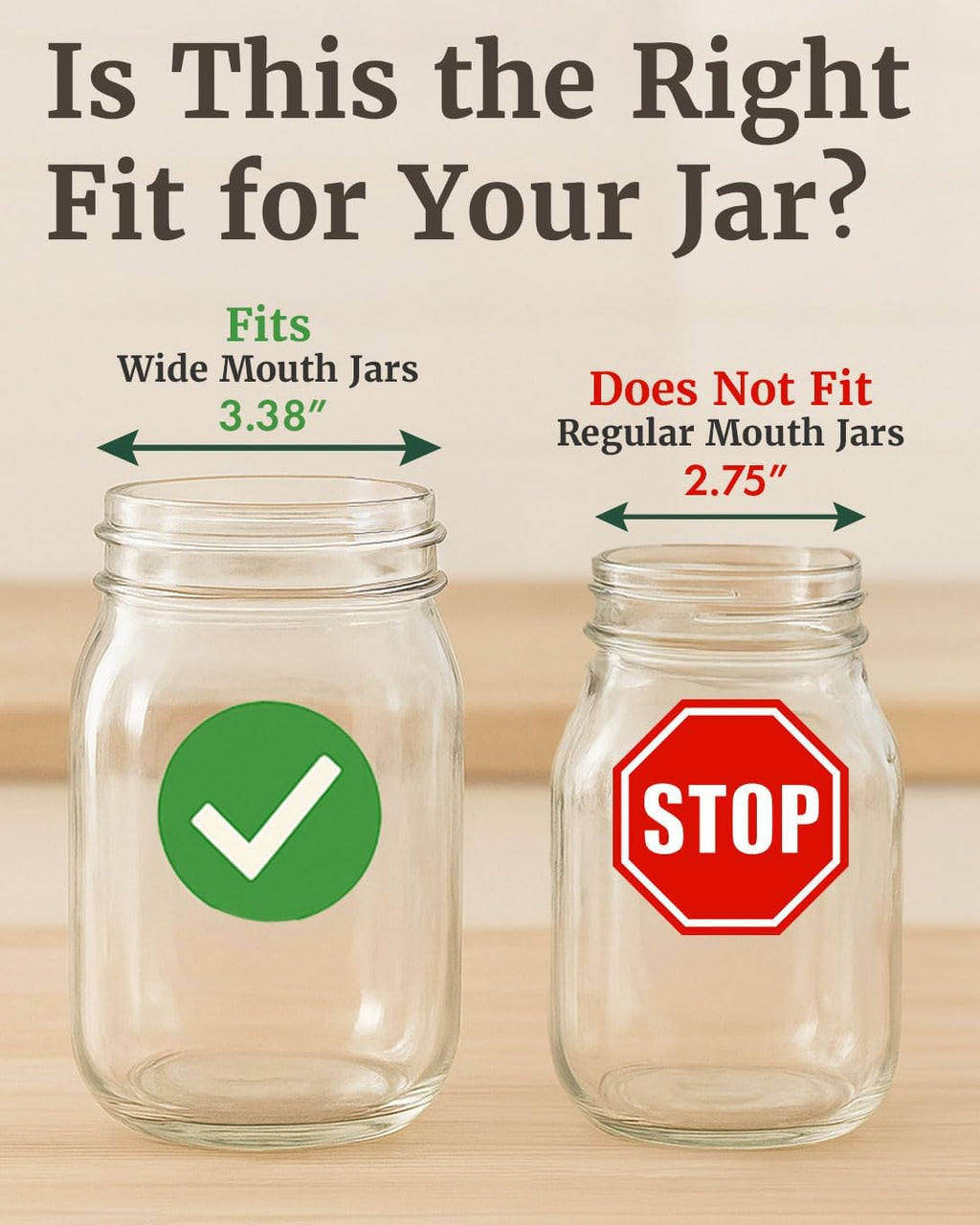 Fermentation Lids Set of 2 - Make Delicious Kimchi & Sauerkraut at Home, Starter Fermentation Kit for Wide Mouth