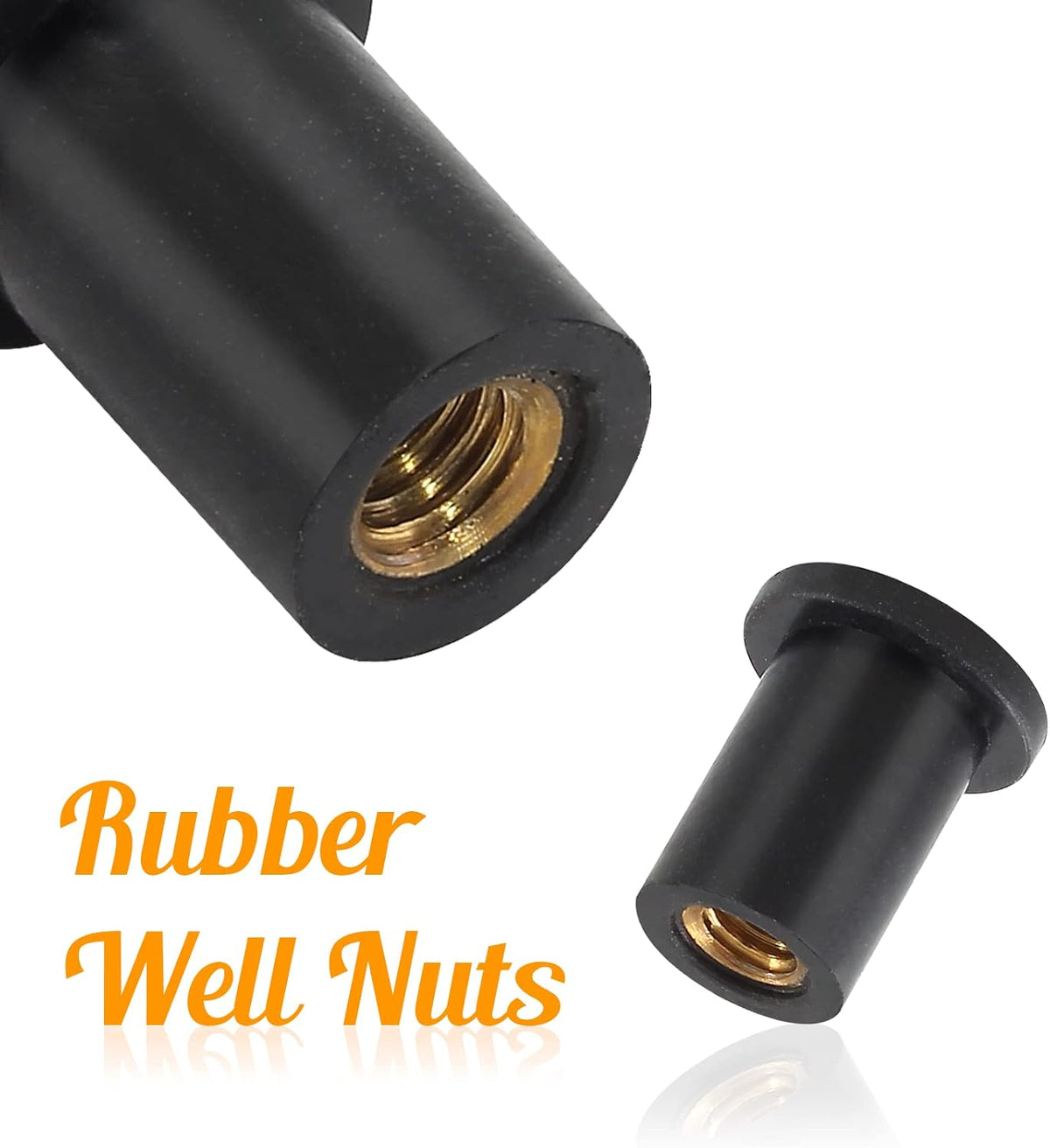 12Pcs M5 Rubber Well Nuts