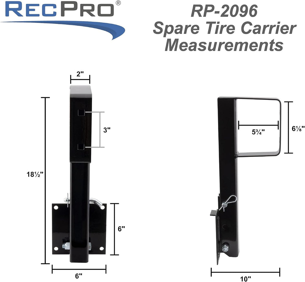 RV Bumper Spare Tire Carrier | Locking Bracket