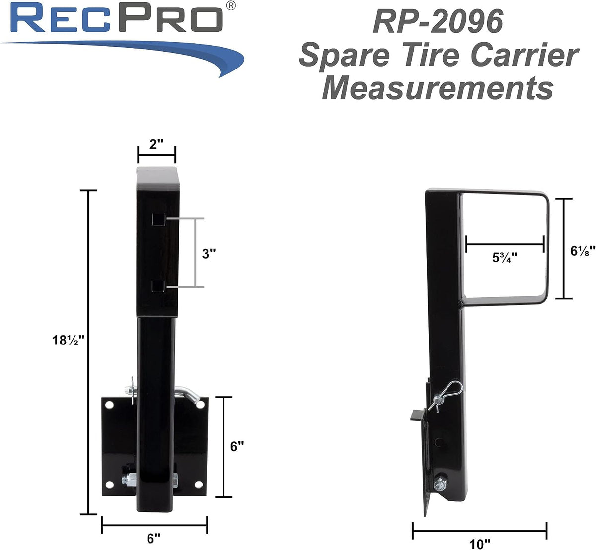 RV Bumper Spare Tire Carrier | Locking Bracket
