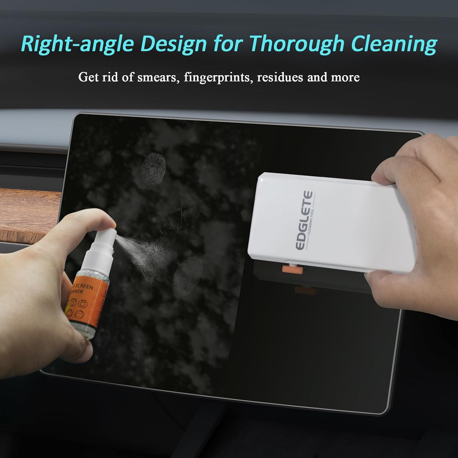 Car Screen Cleaner Spray and Wipe, Car Interior Cleaner Detailing Kit Screen Cleaning Tool for Touchscreen Display