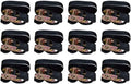 1" x 15ft Ratchet Tie Down Straps for Cargo, 500 lbs Load Cap, 1500 lbs Break Strength, Black, 12-Pack