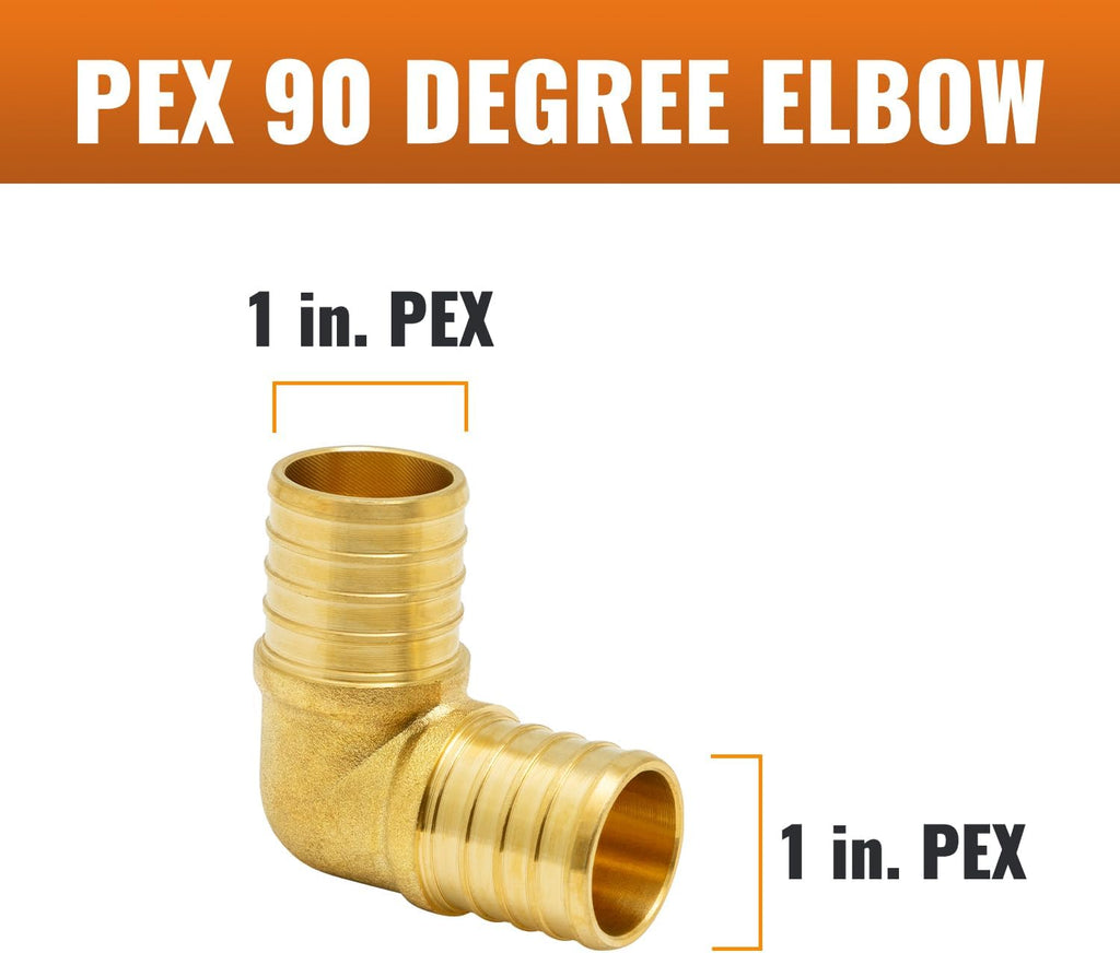 SUNGATOR 2-Pack 1 Inch PEX 90 Degree Elbow, PEX Fittings 1 Inch