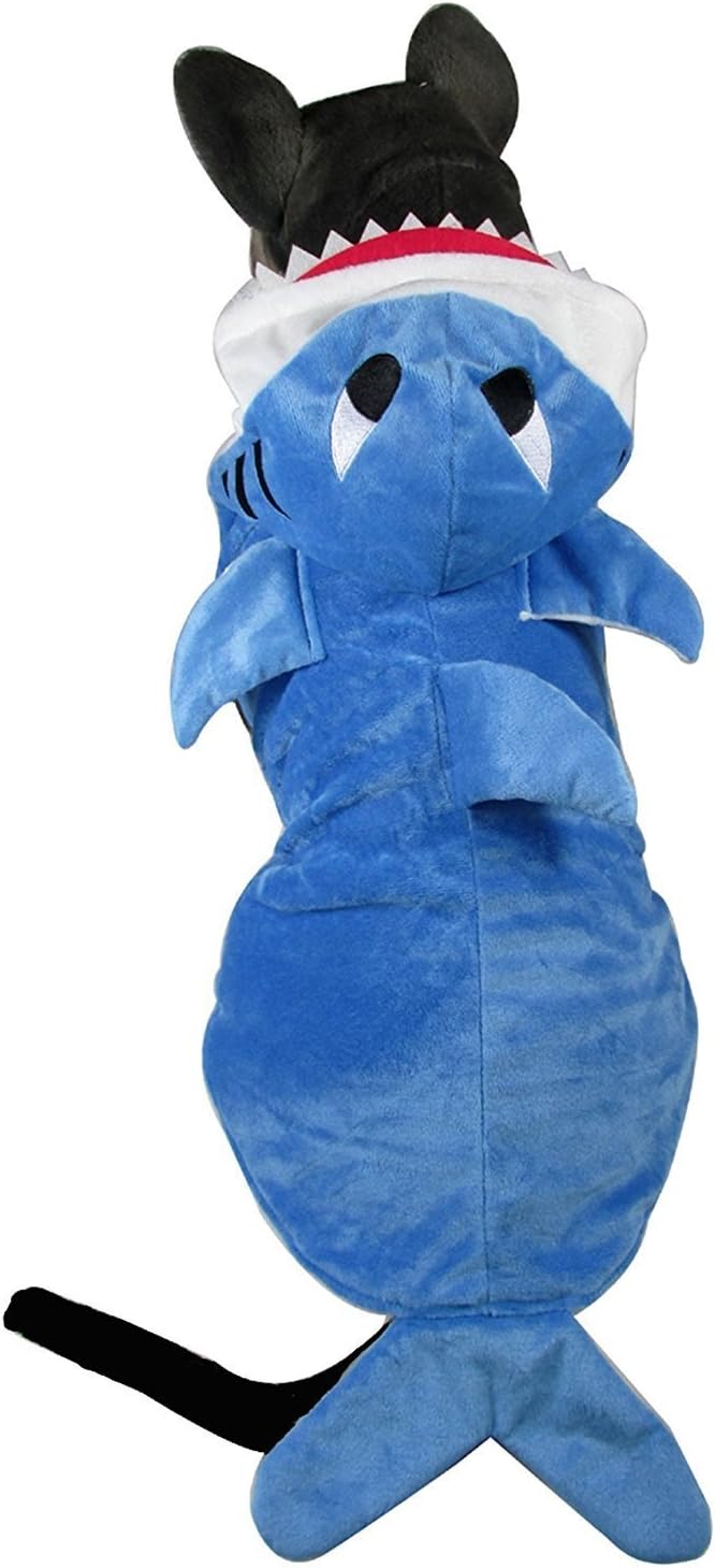 Funny Dog Cat Shark Costumes,Adorable Pet Halloween Christmas Cosplay Dress | Blue Shark Pet Costume,Animal Fleece