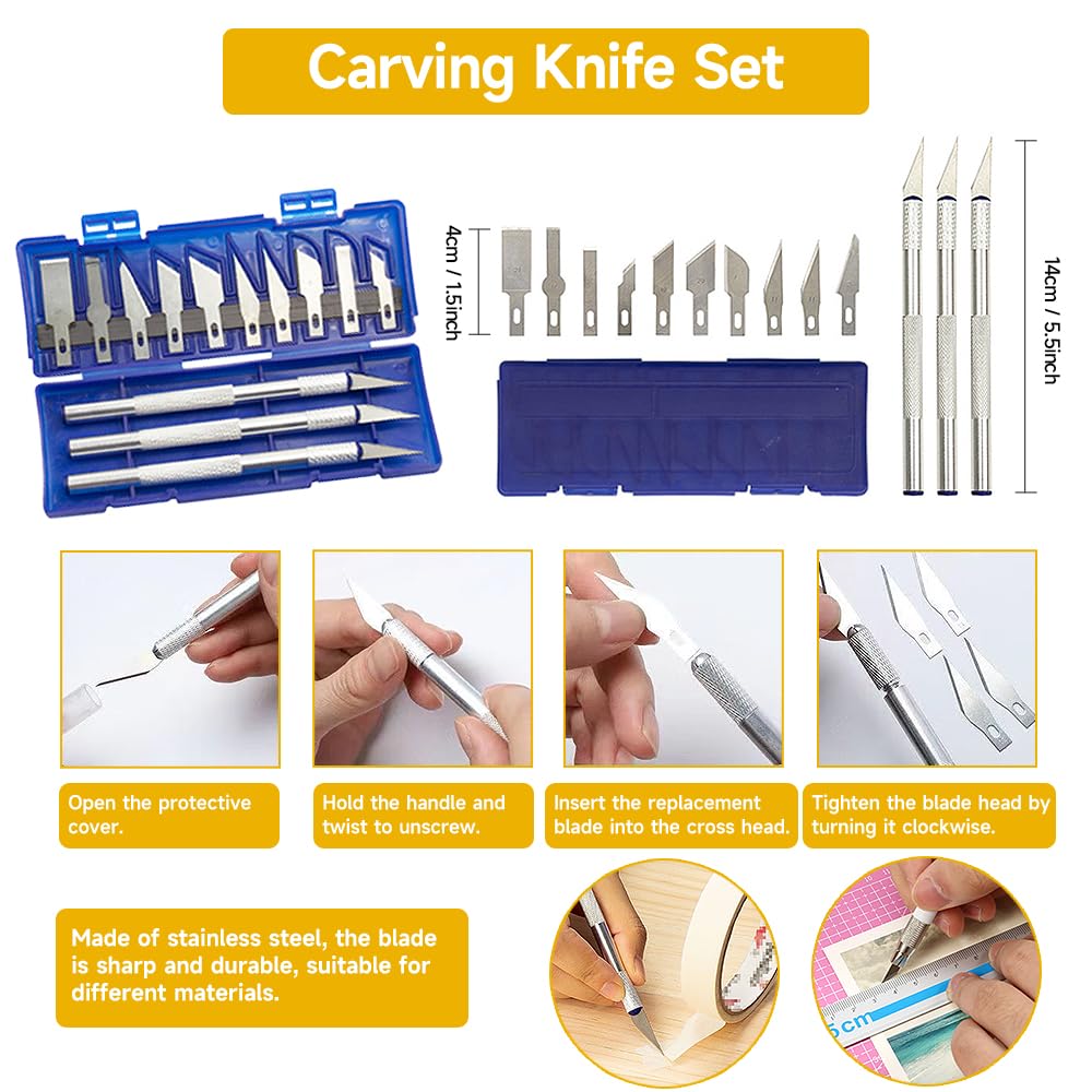 42-Piece 3D Printer Tool Kit with Deburring Tool and Diamond Files | Complete toolkit for print removal, cleanup