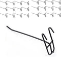 4 Inch Gridwall Hooks, 25 Pack Black Multifunctional Display Hangers, Wall Mount Storage Panel Hooks
