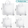 100 Pcs Plastic Gift Bags with Handles, Clear