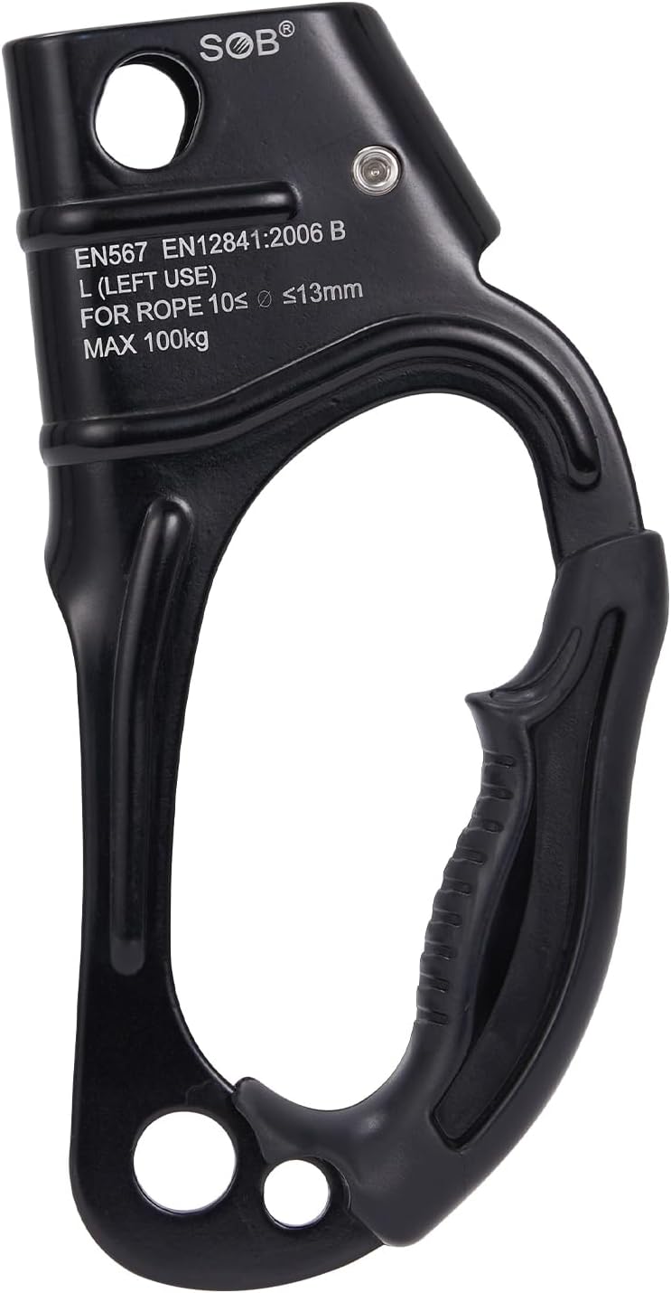 Hand Ascender, Rock Climbing Tree Arborist Rappelling Gear Equipment Rope Clamp for 10~13MM Rope