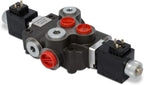 Hydraulic Monoblock Solenoid Directional Control Valve, Double Acting, 1 Spool, 21 GPM, 12V DC