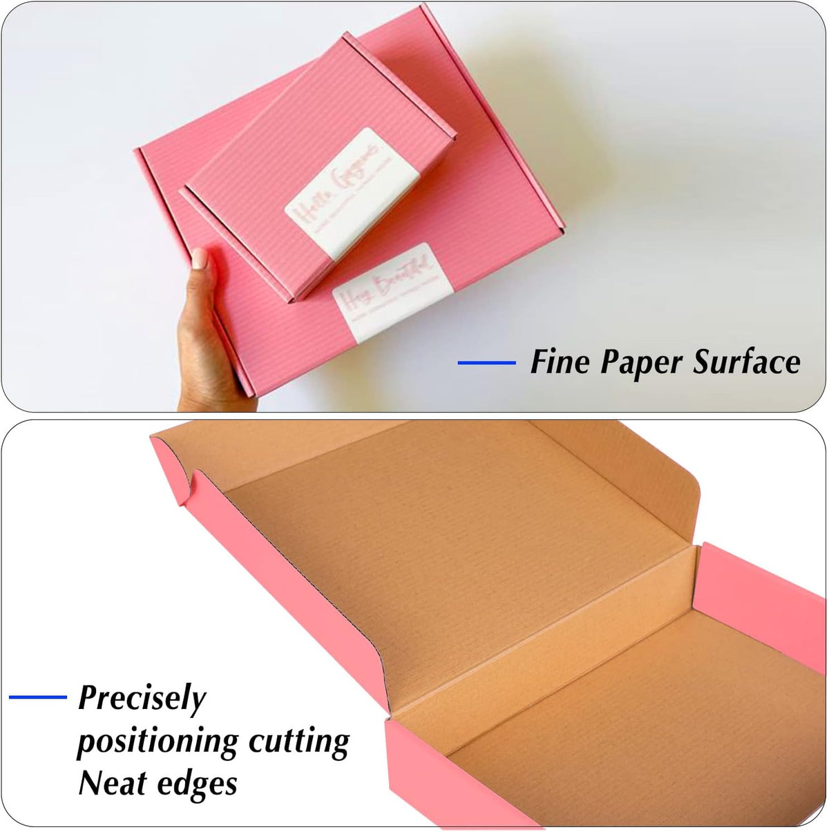 Pink Cardboard Corrugated Boxes - 9x6x2, 30 Pack Shipping & Mailing Boxes