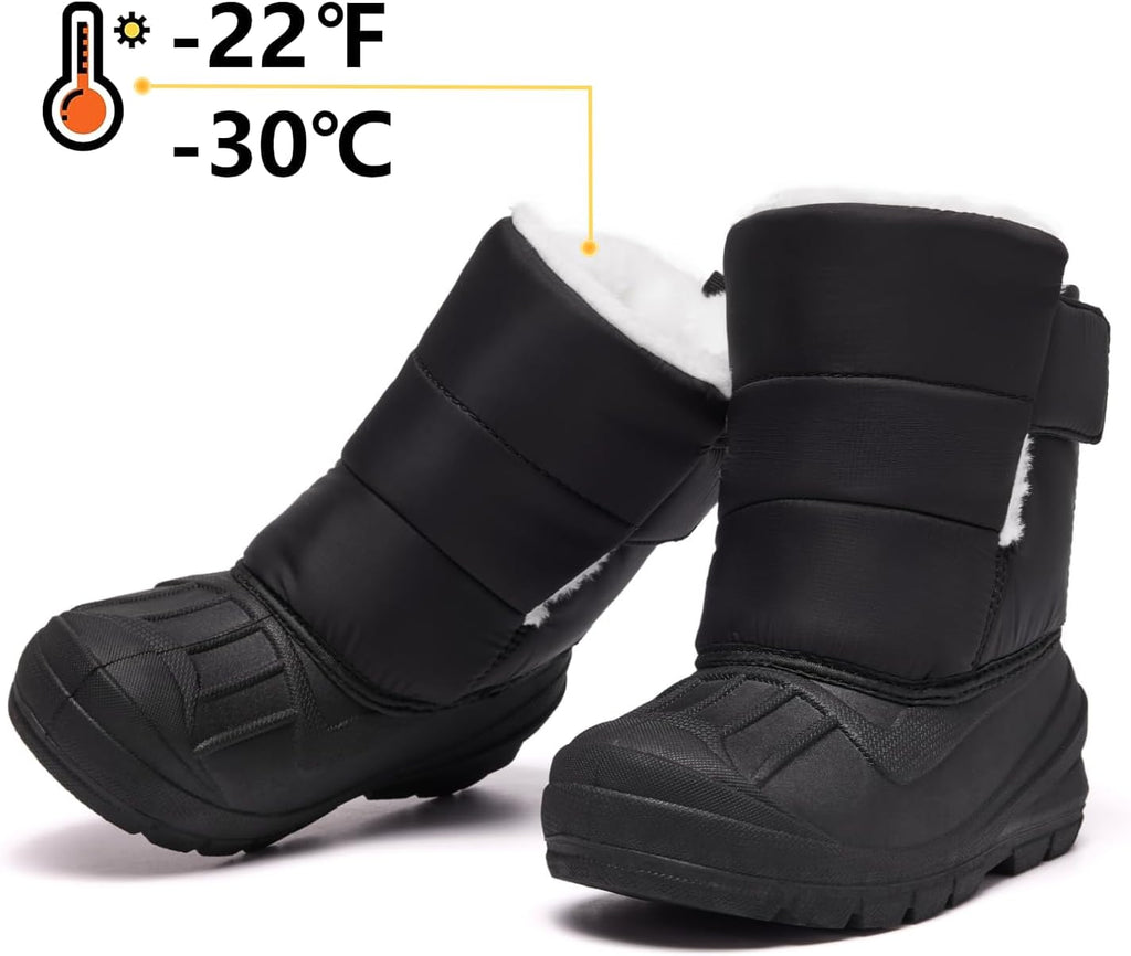 Toddler Winter Snow Boots Waterproof Insulated Faux Fur Boys Girls Hiking Boots (Toddler/Little Kid)
