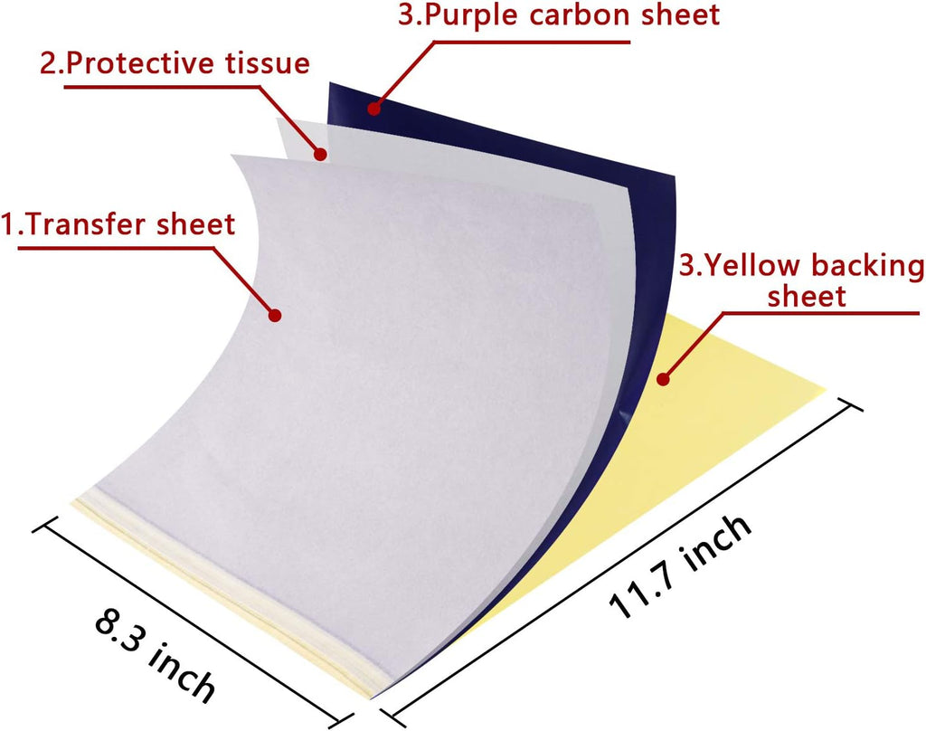 Tattoo Transfer Paper, 35 Sheets Tattoo Stencil Transfer Paper for Tattooing