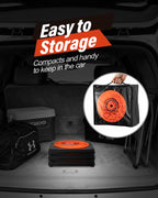 4 Pack 28 Inch Collapsible Traffic Cones with Black Base