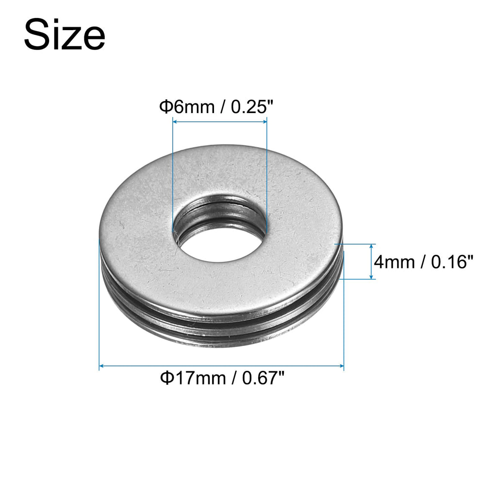uxcell NTA411+2TRA Needle Roller Thrust Bearings with Washers, 6mm Bore