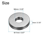 uxcell NTA411+2TRA Needle Roller Thrust Bearings with Washers, 6mm Bore