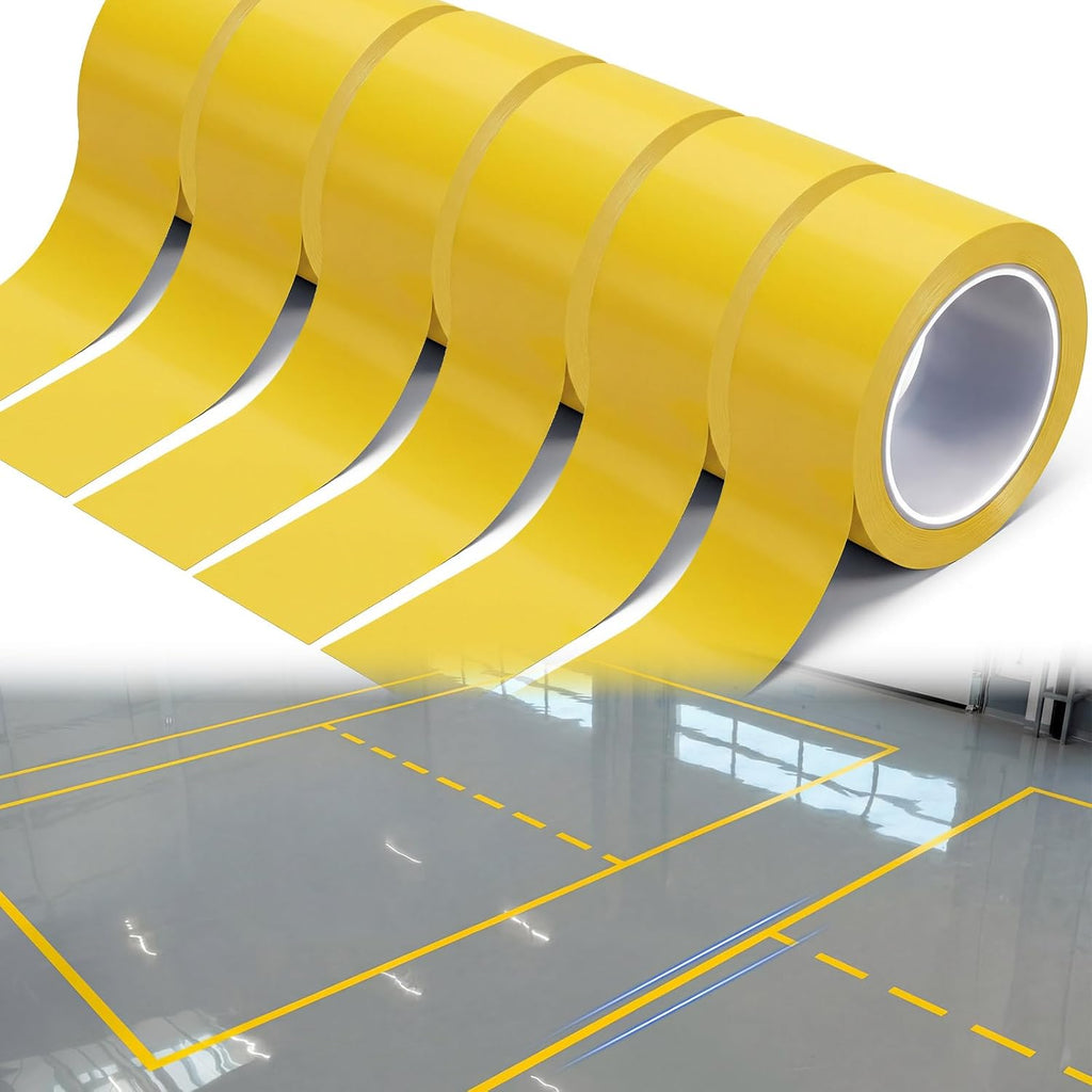 6 Rolls 2"x 33 Yds Yellow Floor Marking Tape and Dance Splicing Tape