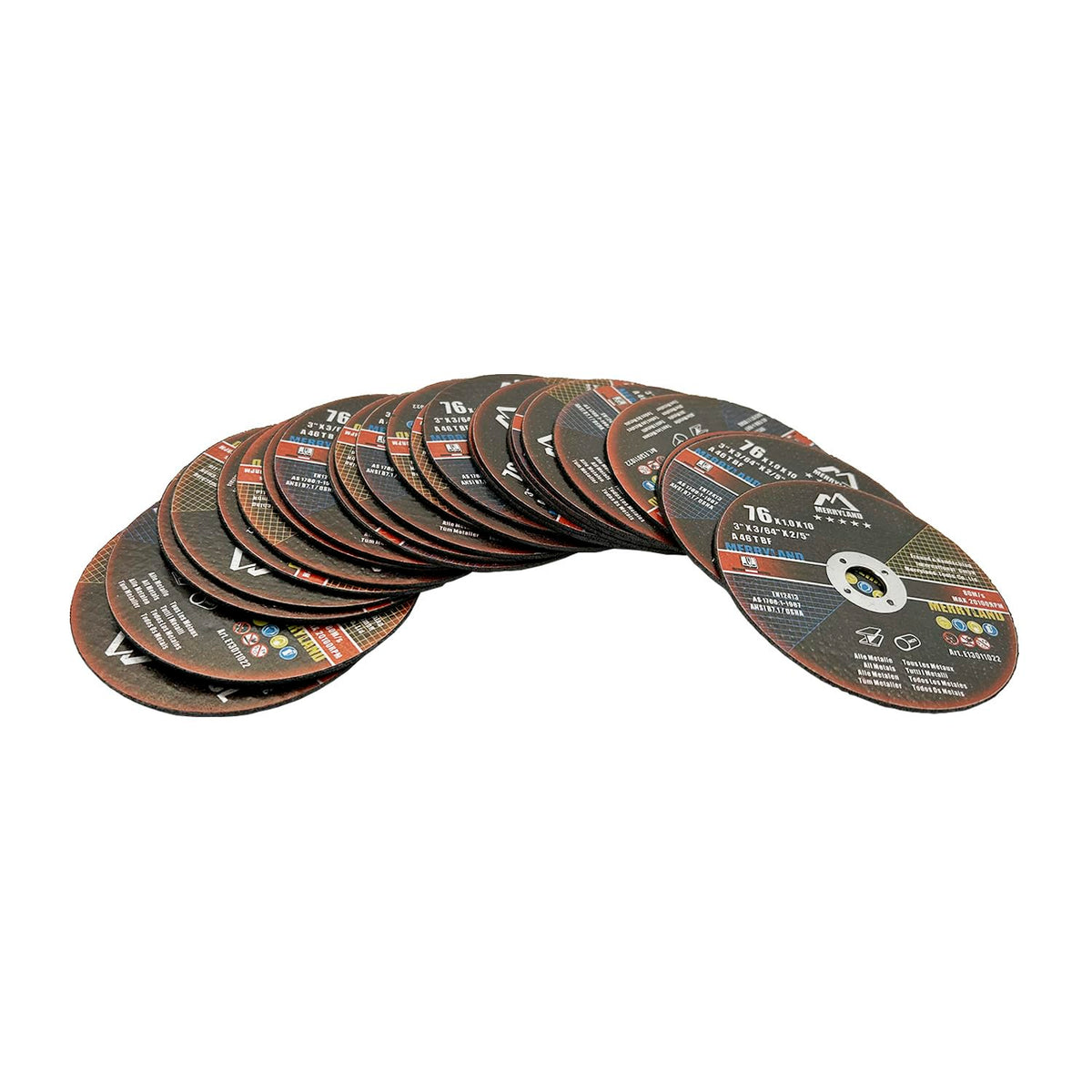 Merryland 25 Pack Cut Off Wheel 3 inch Metal Cutting Wheel Iron Steel