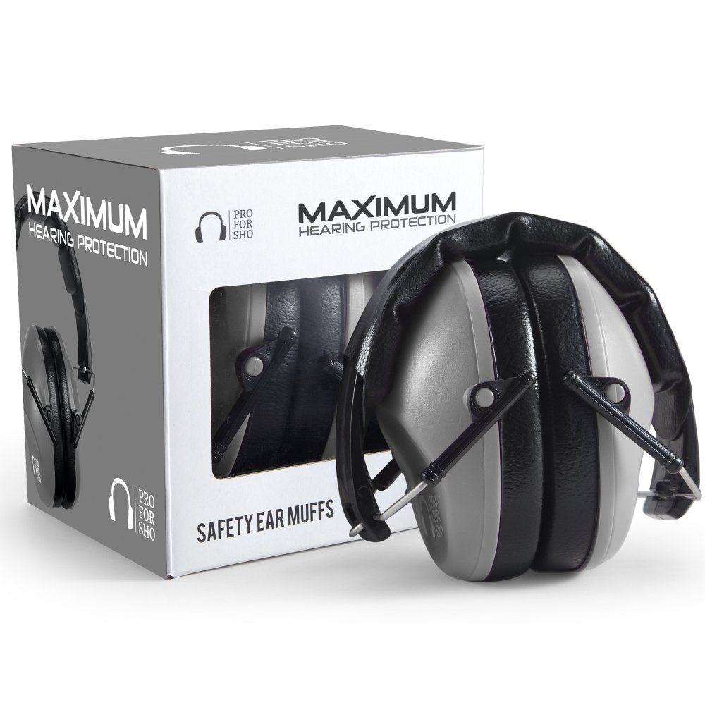 34dB NRR Ear Protection, Noise Reduction Ear Muffs - Grey