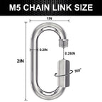 30PCS Quick Link, 2IN Heavy Duty Chain Link,Silver
