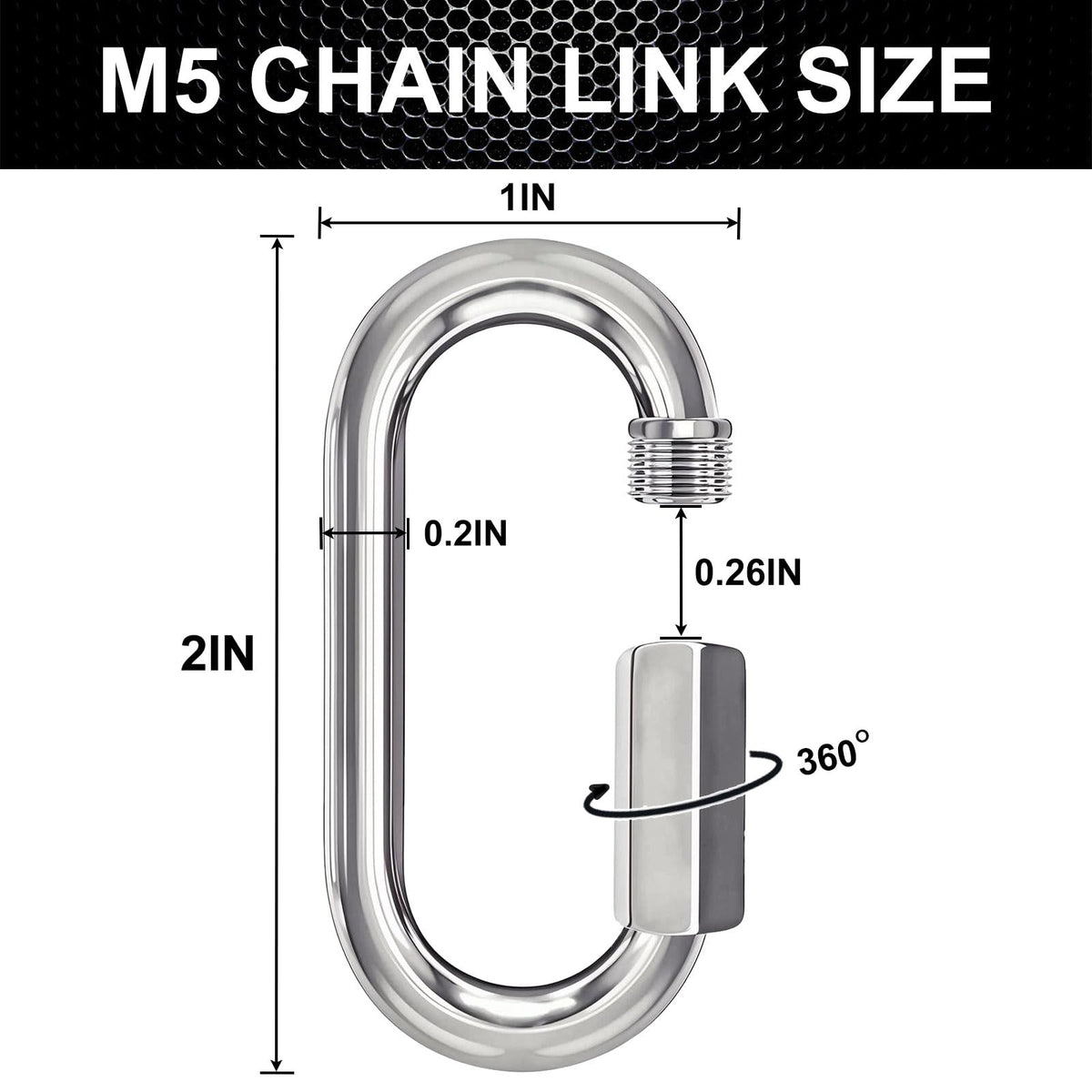 30PCS Quick Link, 2IN Heavy Duty Chain Link,Silver