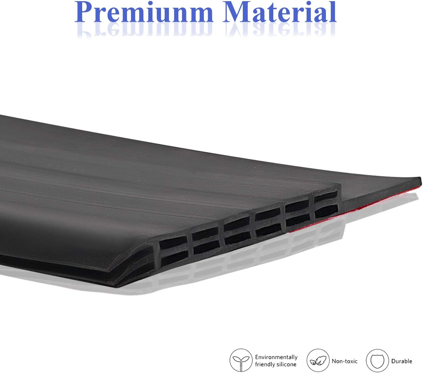 [New Upgrade] Huge Gap Door Draft Stopper, 3.4" W Widened Door Sweep Seal Gap Up to 1.8" for Interior & Exterior