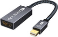 4K Mini DisplayPort to HDMI Adapter, 4K@30Hz Mini DP to HDMI Adapter | Gold-Plated/Braided Thunderbolt 2 to HDMI