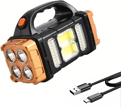 Premium High Lumens LED Work Light – Multipurpose Flashlight with Searchlight and Lantern Features - Rechargeable