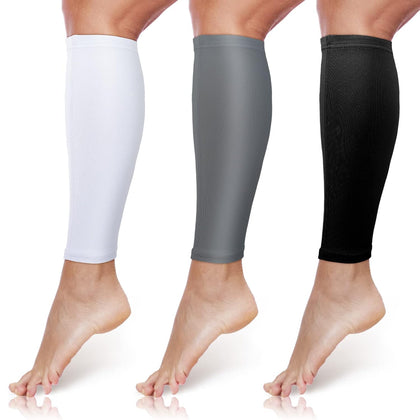 3 Pairs Calf Compression Sleeves for Men And Women Football Leg Sleeve Footless Compression Sock for Running Athlete