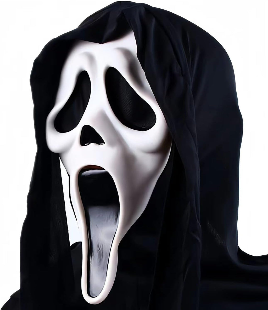 Halloween Mask Natural Latex Scary Skull Mask Horror Full Head Masque Halloween Party Costume Cosplay Props (B)