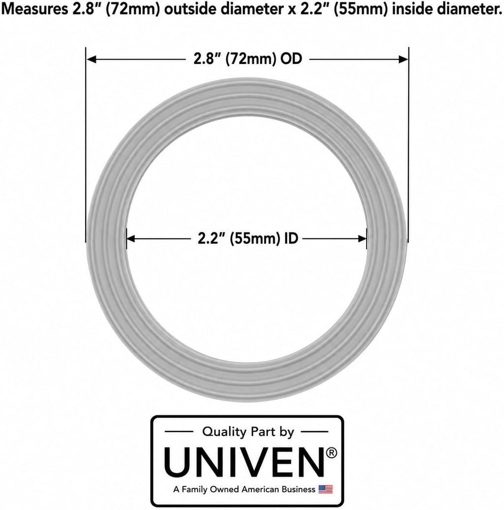 Blender Gasket Seal fits Select Black and Decker Models 2 PACK | NOT UNIVERSAL Measures 2.8" (72mm) OD x 2.2" (55mm)
