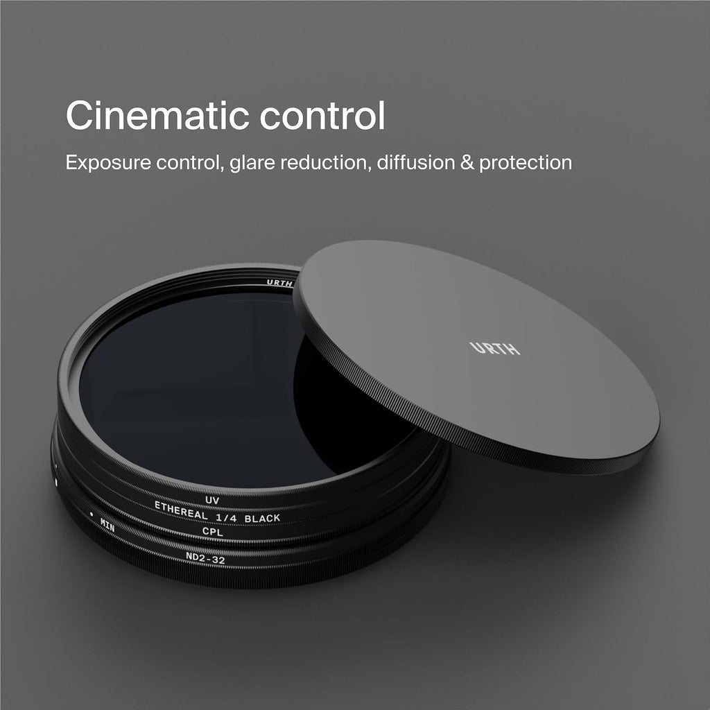 72mm Cinematic 4-in-1 Lens Filter Kit (Plus) | UV, Circular Polarizing (CPL), Variable Neutral Density ND2-32, ¼