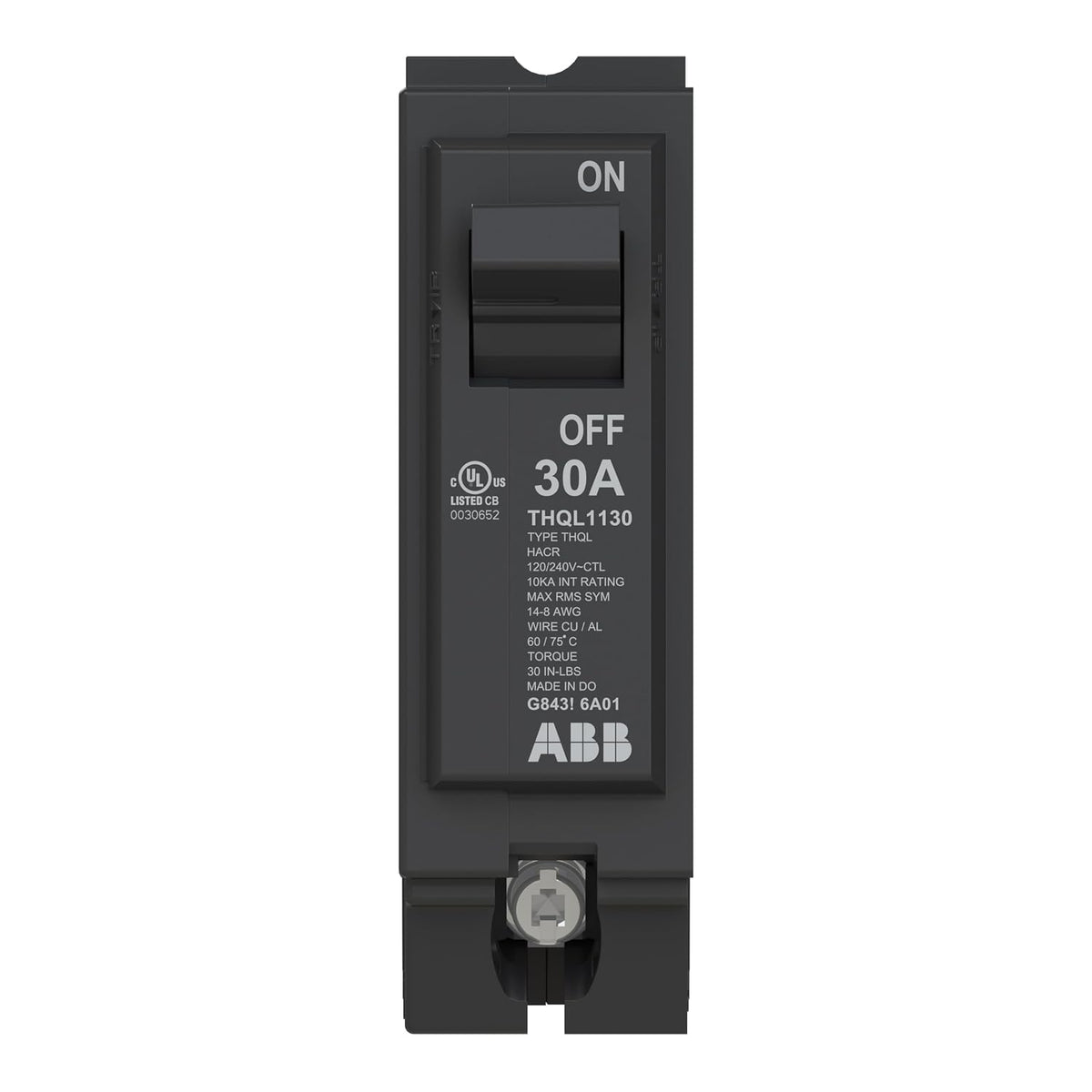 ABB Q-Line THQL1130 • Circuit Breaker • 30 Amp Single Pole