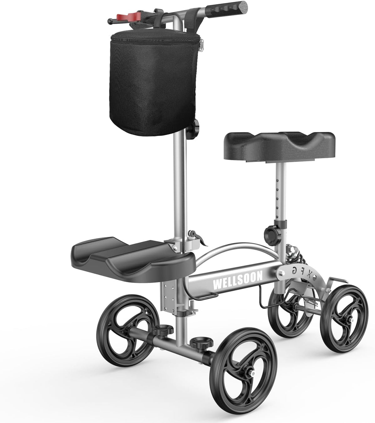 Knee Scooter Foldable Knee Scooter for Adults for Foot Surgery with Bag Steerable Knee Walker with Adjustable