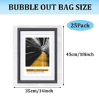 25PCS Clear Bubble Out Bags, 14x18" Large Bubble Pouches Wrap Bag