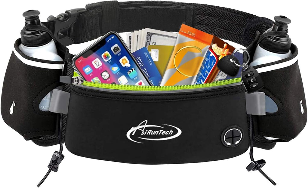 Hydration Running Belt with Water Bottle, Running Fanny Pack for Phone and Wallet Holder, Running Bag Runners