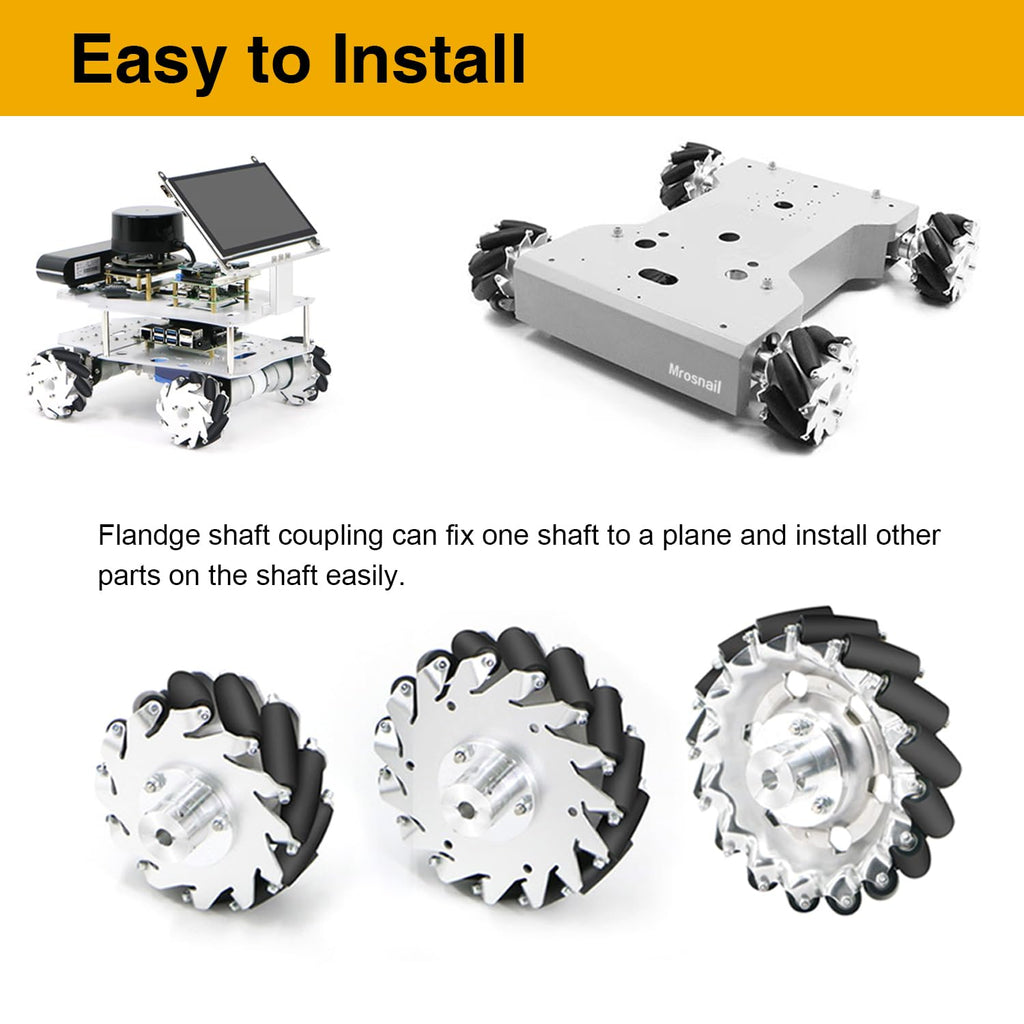 4PCS 8mm Shaft Coupler, Rigid Flange Coupling Connector
