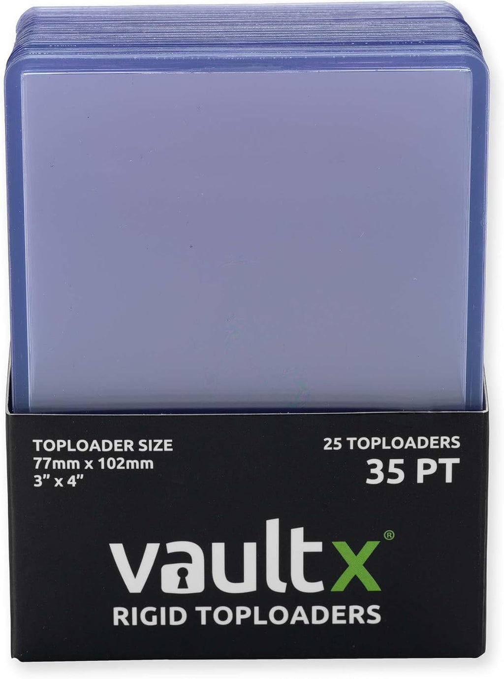 35pt Toploaders (25 Pack) 3" x 4" Rigid Card Holders for TCG | Protects & displays cards, 35pt rigid. Seamless