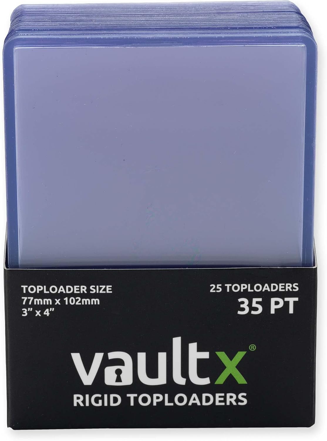 35pt Toploaders (25 Pack) 3" x 4" Rigid Card Holders for TCG | Protects & displays cards, 35pt rigid. Seamless