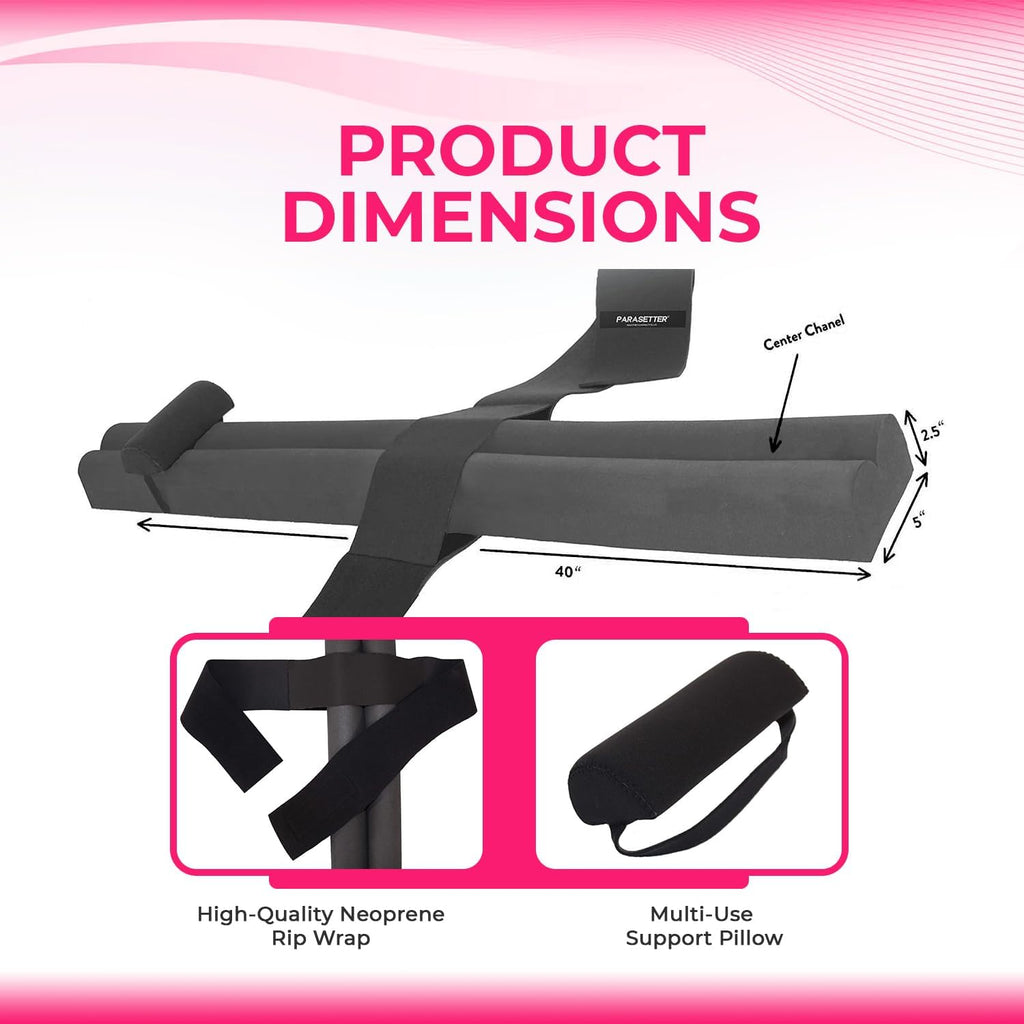 Pilates Parasetter - Dual Patented Suede-Like Rollers for Reducing Cortisol Levels to Aid Hormone Rebalance and