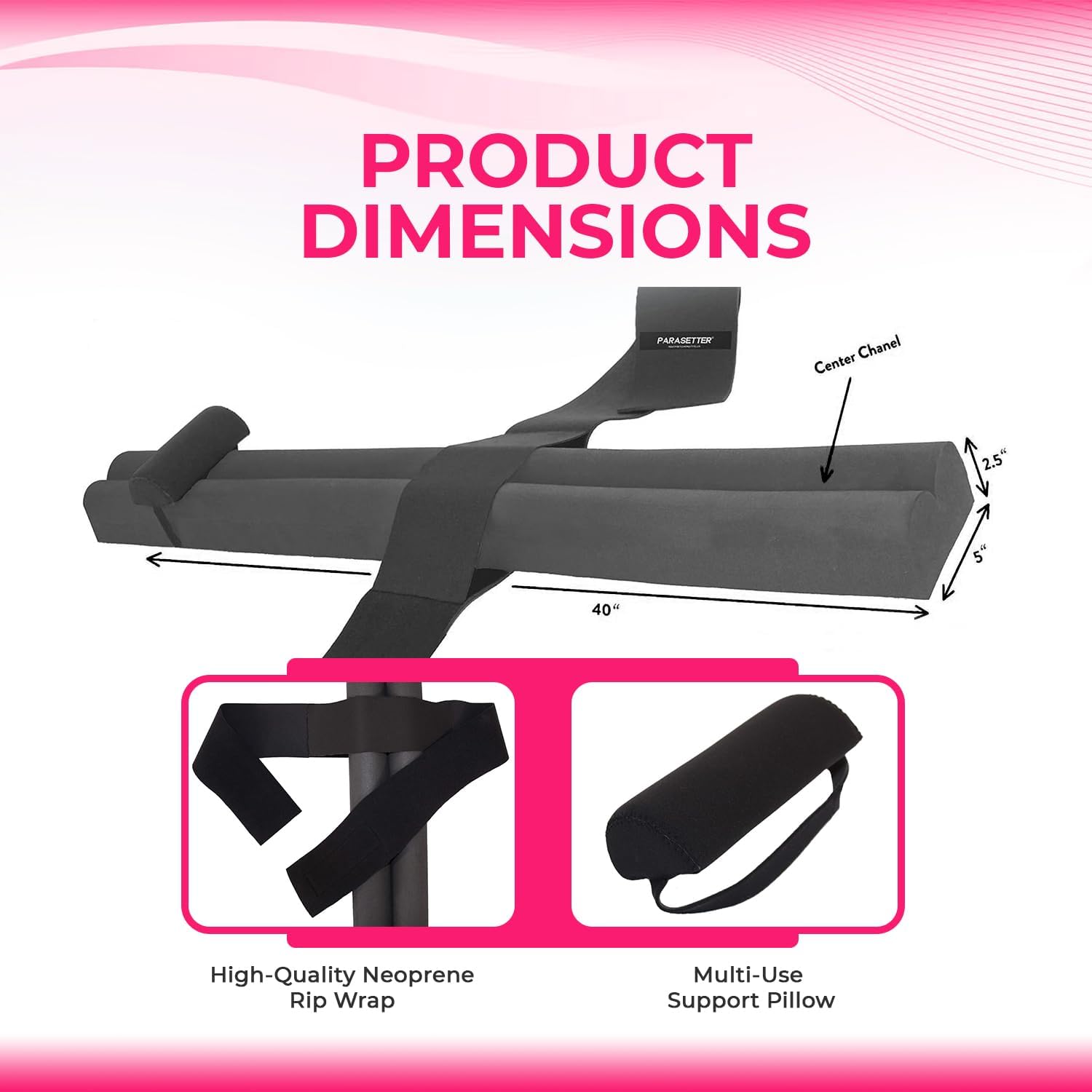 Pilates Parasetter - Dual Patented Suede-Like Rollers for Reducing Cortisol Levels to Aid Hormone Rebalance and