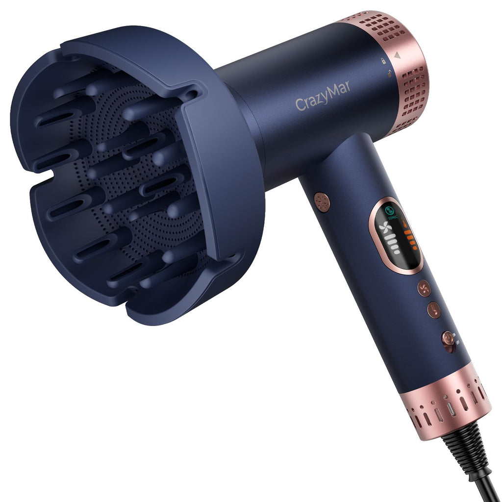 High Speed Ionic Hair Dryer with Diffuser, LED Display