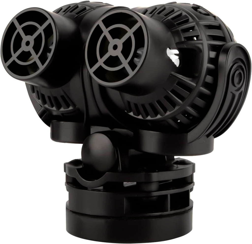 Magnetic Wave Maker for Aquarium: 1s Mounts on 15mm Glass Secure | 8W 1600GPH 180°Adjustable Dual Heads Eliminate